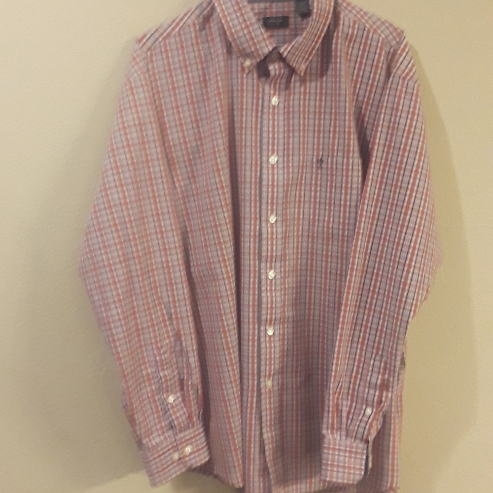 Arrow long sleeve button down plaid